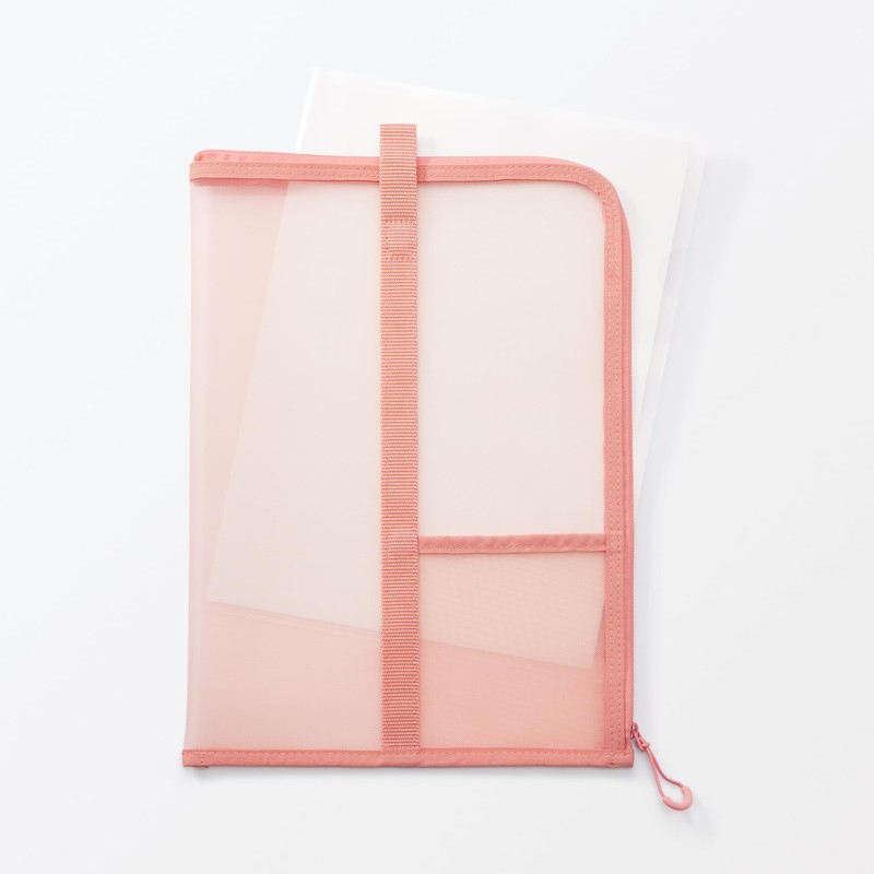 Muji 84444647 Nylon Mesh Vertical Document Case with Dividers for