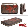 Women's Leather Large Clutch Purse with RFID Protection Large Purse