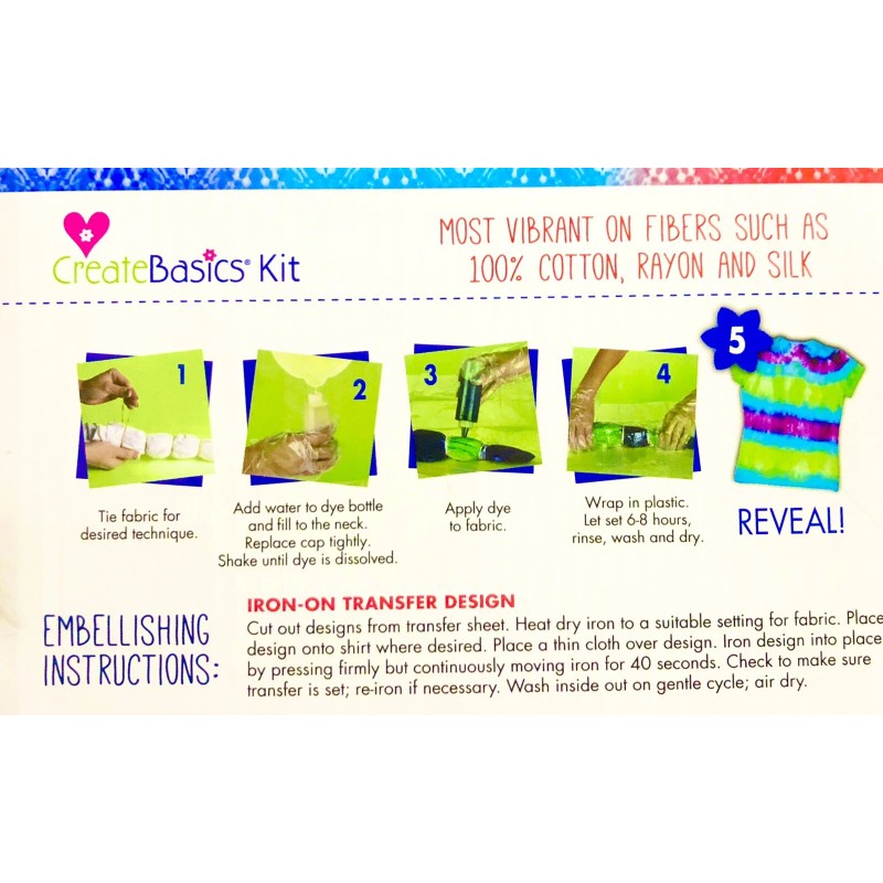 Createbasics tie dye kit 31pc Red,Turquoise,