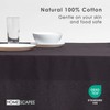 HOMESCAPES Black Table Cloth, Plain Cotton Tablecloth, Rectangular, Handcrafted &