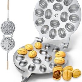Cookie Assorted Maker - Oreshki Nuts 16 form Skillet - Oreshki Mold - Cookie Candy Maker 16 wells griddle - Walnut press Pastry - New Cookies Pastry Baking Tool 1308478