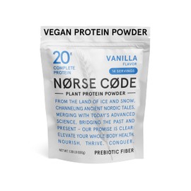 N?RSE C?DE N?RSE C?DE Vanilla Plant-Based Protein Powder C 20g Protein, Vegan, Keto, Dairy-Free, Zero Sugar, Fiber, Upcycled Barley, Rice & Pea Protein C 1.33 lbs [14 Servings]