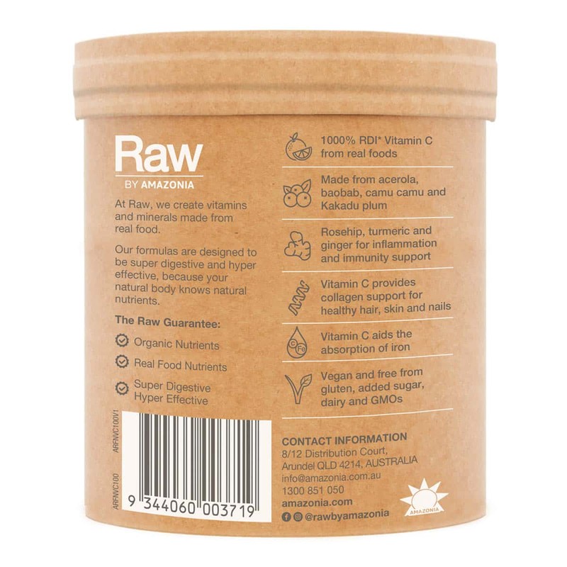 Amazonia Raw Organic Vitamin C - PassionFruit, 100g