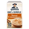 Quaker Oat So Simple Sweet Cinnamon Porridge 10x33g