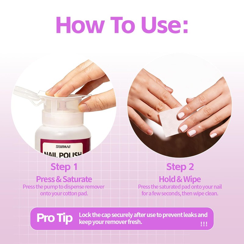 Non Acetone Nail Polish Remover Kit – 6.76 fl.oz with