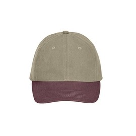 Pigment-Dyed Canvas Baseball Cap (104) (One Size, Khaki/Vineyard)