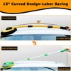 15°Curved Car Wash Brush with Long Handle 43" Extension Pole