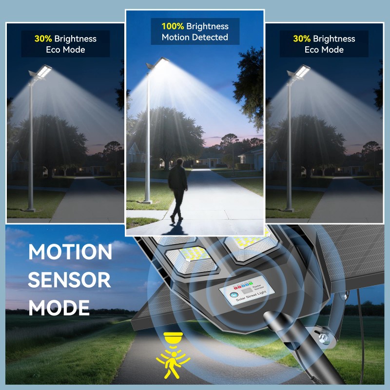 US Warehouse Solar LED Street Light High Brightness IP65 Outdoor