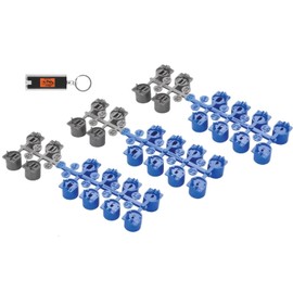 3 Pack of Hunter 782900SP PGP Ultra Nozzle Rack Set, 782900 Blue Nozzles Fit Hunter Rotors, PGP Ultra, and I20 Ultra Sprinkler Heads - with LED Keychain Light