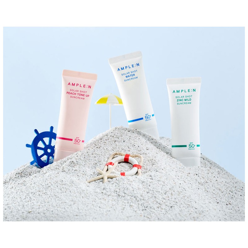 앰플엔 솔라샷 징크 마일드 선크림 SPF50 PA++++ Ample N Solar