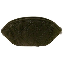 Microfiber Crescent Cosmetic Bag Espresso