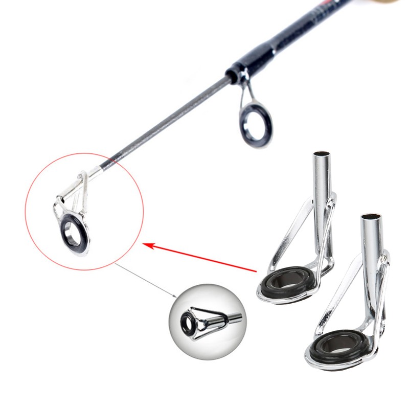 54 pcs Stainless Steel Fishing Rod Guides Tip Rings with
