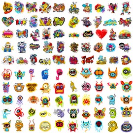 100Stk Monster Aufkleber, Kinder Aufkleber Set, Street Graffiti Aufkleber, Gepäck Skateboard Laptop Gitarre