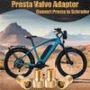 MEAJOO 2PCS Brass Presta Valve Adapter, Convert Presta to Schrader