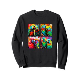 Parrotlets Pop Art Colorful Drawing Painting Sweatshirt