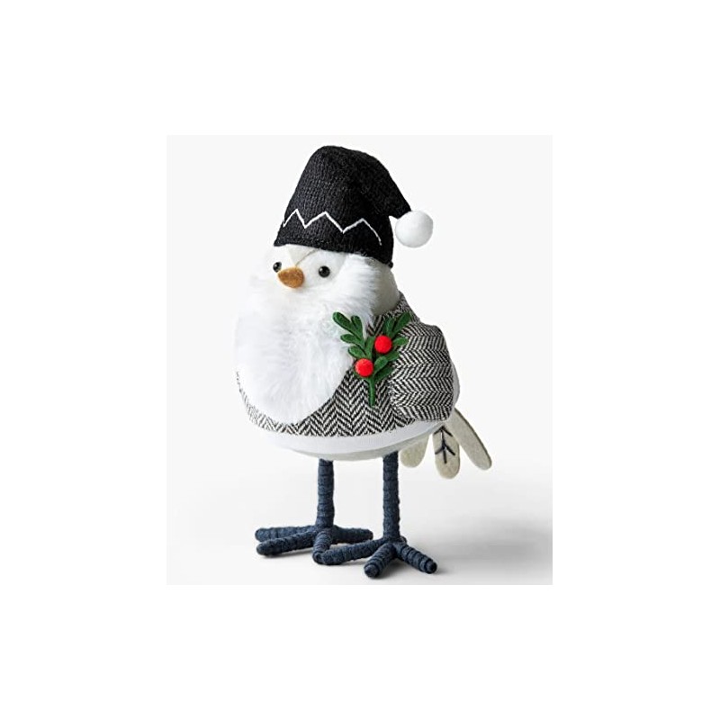 Featherly Friends - Wondershop Fabric Bird: Grey Feet: Black Hat