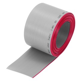 sourcing map 28AWG IDC Wire Flat Ribbon Cable 3 m/9.8ft Length 1.27mm Pitch 40 Pin Gray for JTAG/ISP Connecting