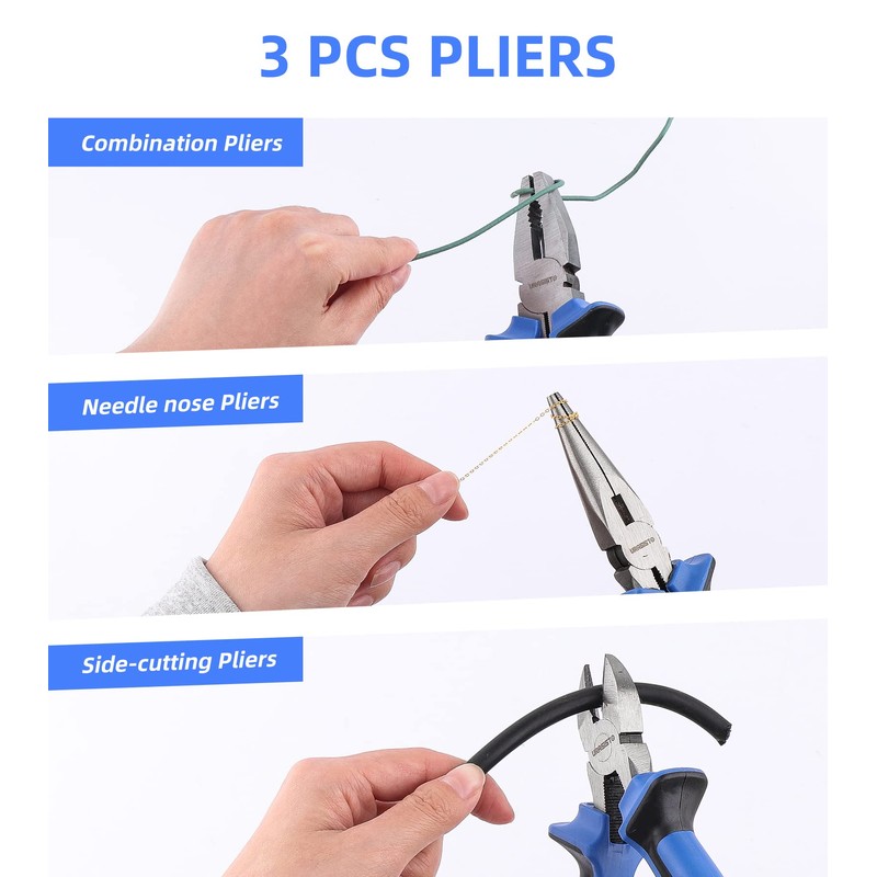 URASISTO 62-Piece Tools Set, General Household Tool Kit with Storage