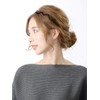 VINGTAINE HK-217-BK Wave Line Velour Headband Thin Simple Autumn Winter