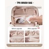 EACHY Travel Makeup Bag,Large Capacity Cosmetic Bags for Women,Waterproof Portable