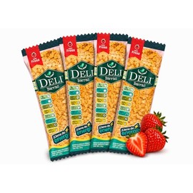 BARRAS CON VITAMINAS Y MINERALES| VARIOS SABORES | PACK 4 UNIDADES 480g |BARRA ARTESANAL CON MERMELADA (Grande, Fresa)