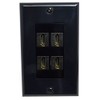 RiteAV - 4 Port HDMI 2.1 Decorative Wall Plate (Black)