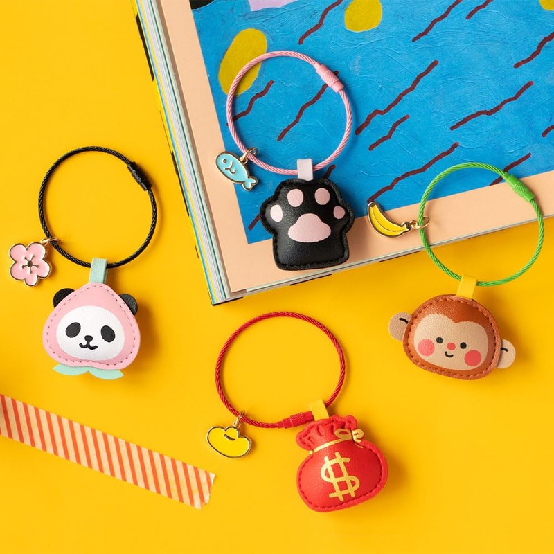 U-PICK Women's Key Chain Shiba Inu Key Chain PU Key