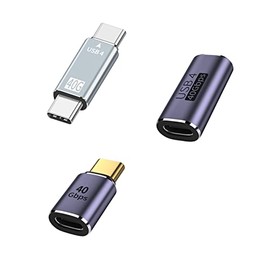 APEXSUN 3 Kinds of USB C Adapters Kit,24 Pins Type C Connector Support Thunderbolt 4/3,USB 4.0, PD100W Quick Charge,40Gb/s Data Transfer,8K Video Output Compatible with MacBook and More USB C Devices