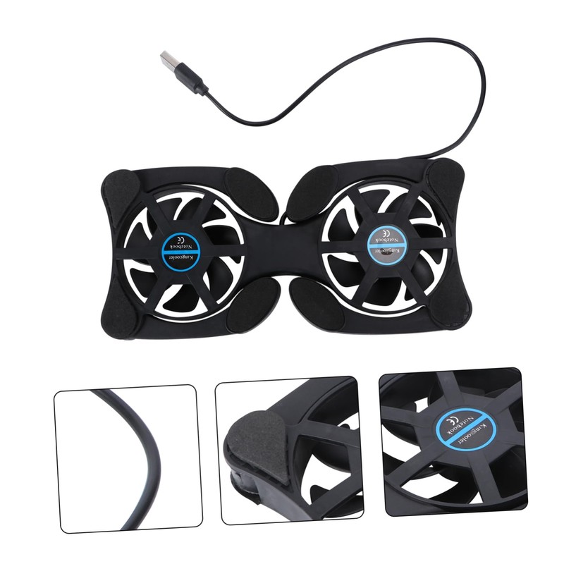 LALAFINA Portable Foldable Laptop Cooling Mat with Dual USB Fans