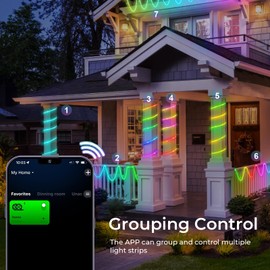 Brillistep Bluetooth RGBIC Neon Led Strip Light USB 5V 5m Waterproof IP65, Dynamic Braided Neon Rope Light Strip 500LED/Meter with APP/Remote Control for Indoor Outdoor Decoration