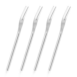 luvtree 4 Pieces 5 inche Stainless Steel Pickle Fork, 12.9 cm Dessert Fork, Fruit Fork, Salad Fork, Seafood Fork, Olive Fork, Escargot Fork, French Snail Fork, Appetizer Fork.Dishwasher safe