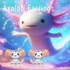 ABIGY Axolotl Earrings 925 Sterling Silver Opal Stud Earrings Animal
