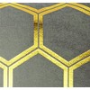 Red Rainbow Gold Metallic Honeycomb Hexagon Design Velvet Cushion Cover