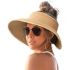 FURTALK Sun Visor Hat for Women Wide Brim Straw Roll-Up