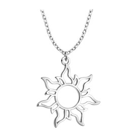 Sofia Milani - Women's Necklace 925 Silver - Sun Pendant, Sterling Silver, No Gemstone