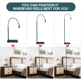 CPAP Hose Holder, CPAP Hose Holder for Bed Adjustable Height and Angle, CPAP Hose Hanger CPAP Tube Holder Avoid Hose Entanglement, CPAP Holder Bedside Anti-Rust Alloy, Black