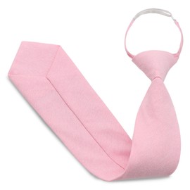Luckyvestir Boys Tie Floral Cotton Clip on Ties for Boys Girls Pretied Self Kids Necktie for Shirt Uniform Wedding Party (Light pink)