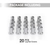 33mm Chrome Plastic ABS Lug Nut Covers Bullet Flanged Push-on
