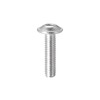 sourcing map Flanged Button Head Socket Cap Screws, M3*12mm Hex