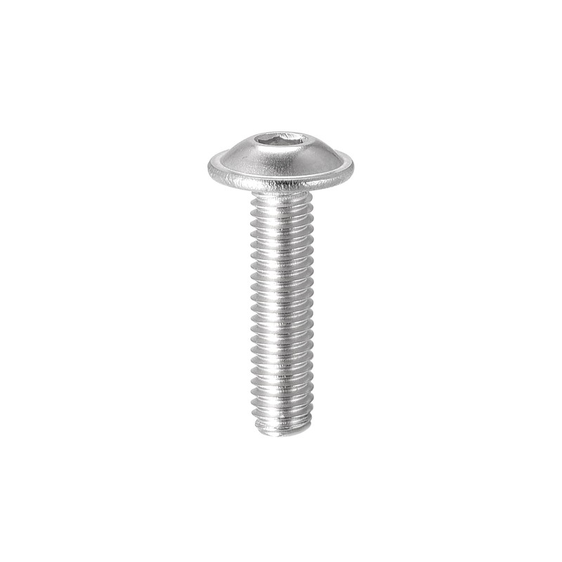 sourcing map Flanged Button Head Socket Cap Screws, M3*12mm Hex