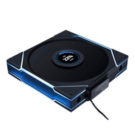 Lian Li UNI Ventilador TL LCD inalámbrico de 140 unidades individuales, señal inalámbrica de 2,4 GHz, ventilador ARGB, de 140 mm, espejo infinito, cadena margarita, driver de efectos de iluminación