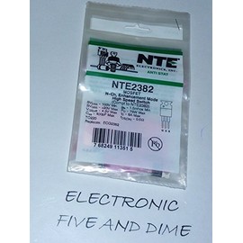 NTE Electronics NTE2382 N-Channel Power MOSFET Transistor, Enhancement Mode, High Speed Switch, TO220 Type Package, 100V, 8 Amp