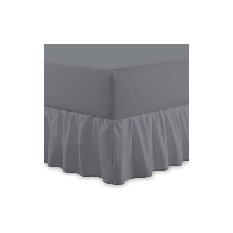 Plain 100% Egyptian CottonFitted Valance Sheet | Easy Care 16"