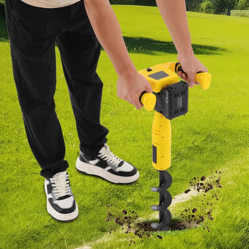 Cordless Electric Post Hole Digger, Earth Auger Hole Digger, Electric