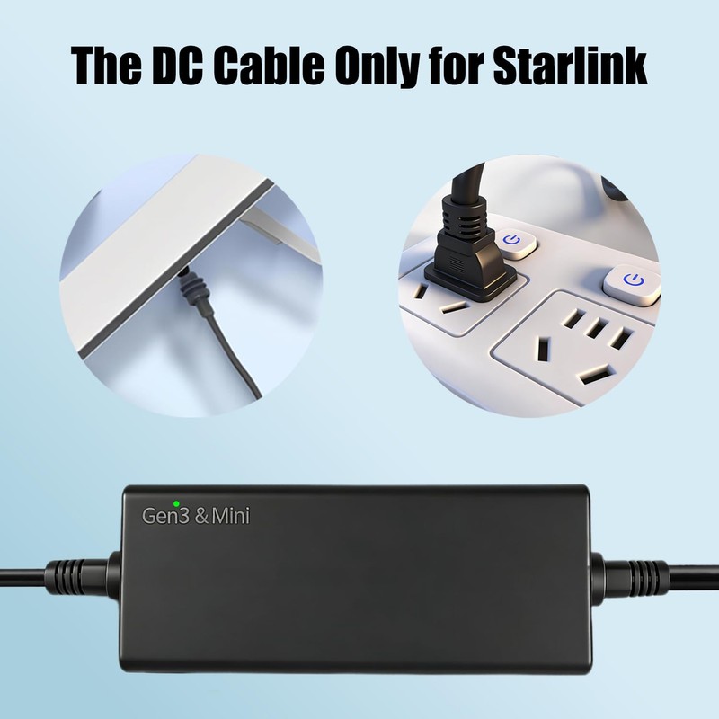 Starlink Power Supply Charger Adapter for Gen 3 & Mini，57V