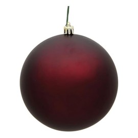 Vickerman 3" Plastic Ball Ornaments in Matte Burgundy Red (Set of 12)