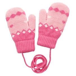 Toddler-Knit-Mittens for Winter Warm-Stretchy-Thick-Gloves for 3-5 Years Kids Boys Girls