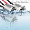 3 Pack 12V Prewired Waterproof Push Button Switch – Momentary