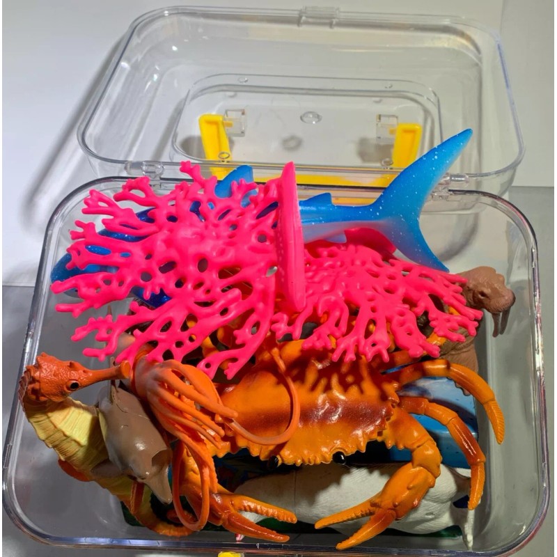 Sea Kingdom 12 Pieces Ocean Animal Play-set STEM Education Toy