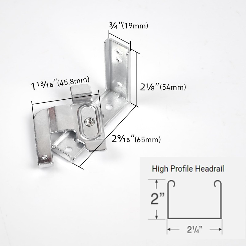 Metal Swivel Bracket for 2"(50mm) Venetian Blinds - L-Shaped Lock